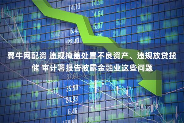 翼牛网配资 违规掩盖处置不良资产、违规放贷揽储 审计署报告披露金融业这些问题