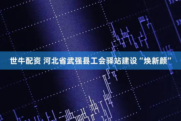 世牛配资 河北省武强县工会驿站建设“焕新颜”