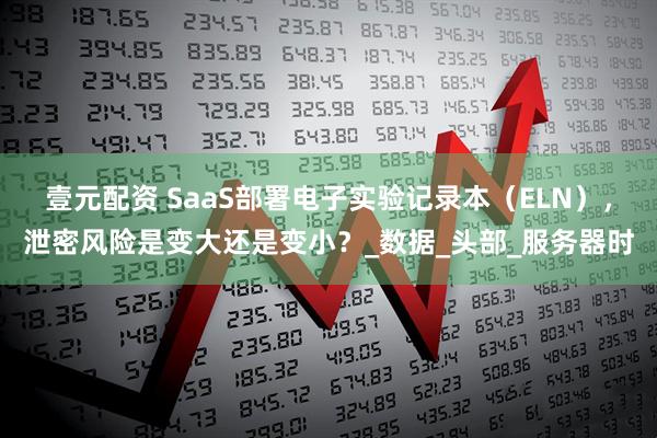 壹元配资 SaaS部署电子实验记录本（ELN），泄密风险是变大还是变小？_数据_头部_服务器时